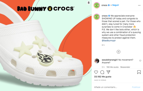 Crocs bad bunny agotados