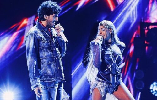 Danna Paola canta con Sebastián Yatra