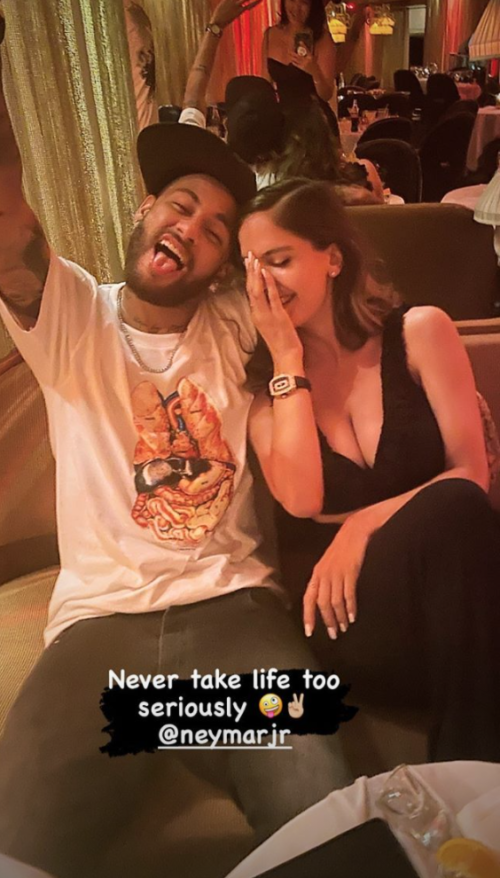 Foto de Neymar y Natalia Barulich juntos en Instagram