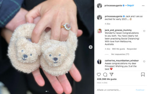 Princesa Eugenia presume zapatos de su próximo bebé