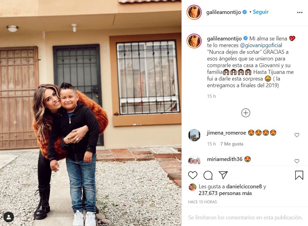 Galilea Montijo regala casa en Tijuana a Giovanni Chávez