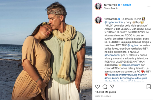 Fernando Carrillo anunció el nombre de su hijo en Instagram