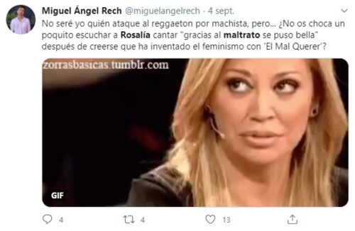 Tuit La Rosalía machista
