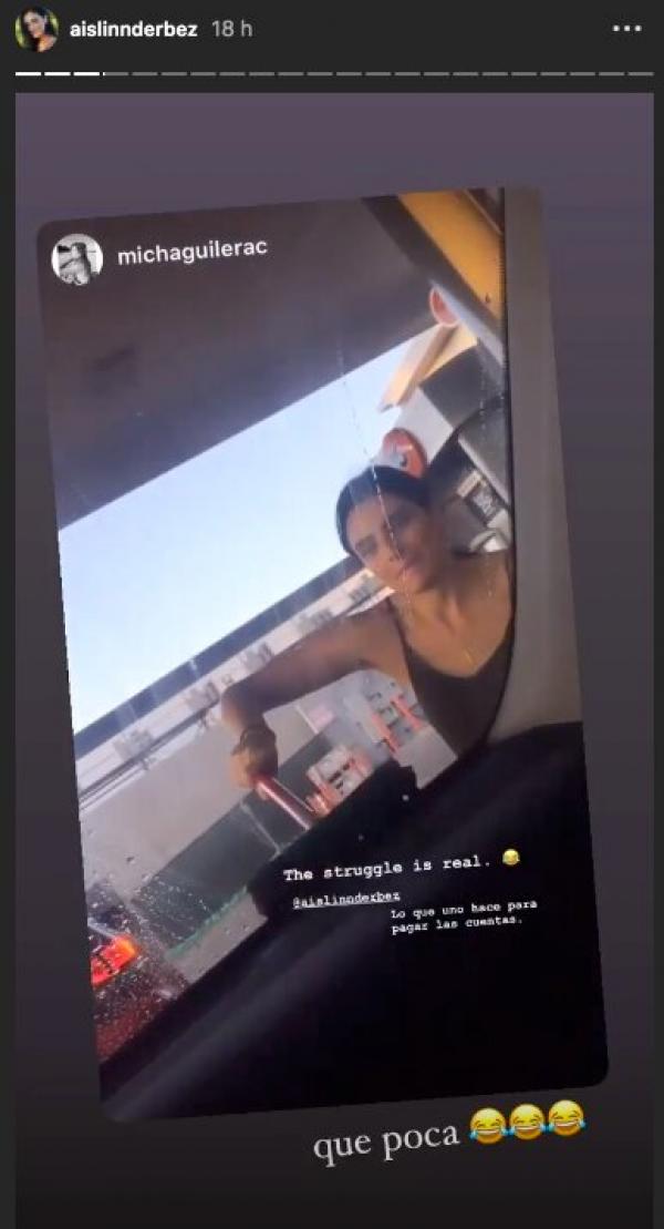 Aislinn Derbez trabaja como limpiaparabrisas para pagar sus cuentas