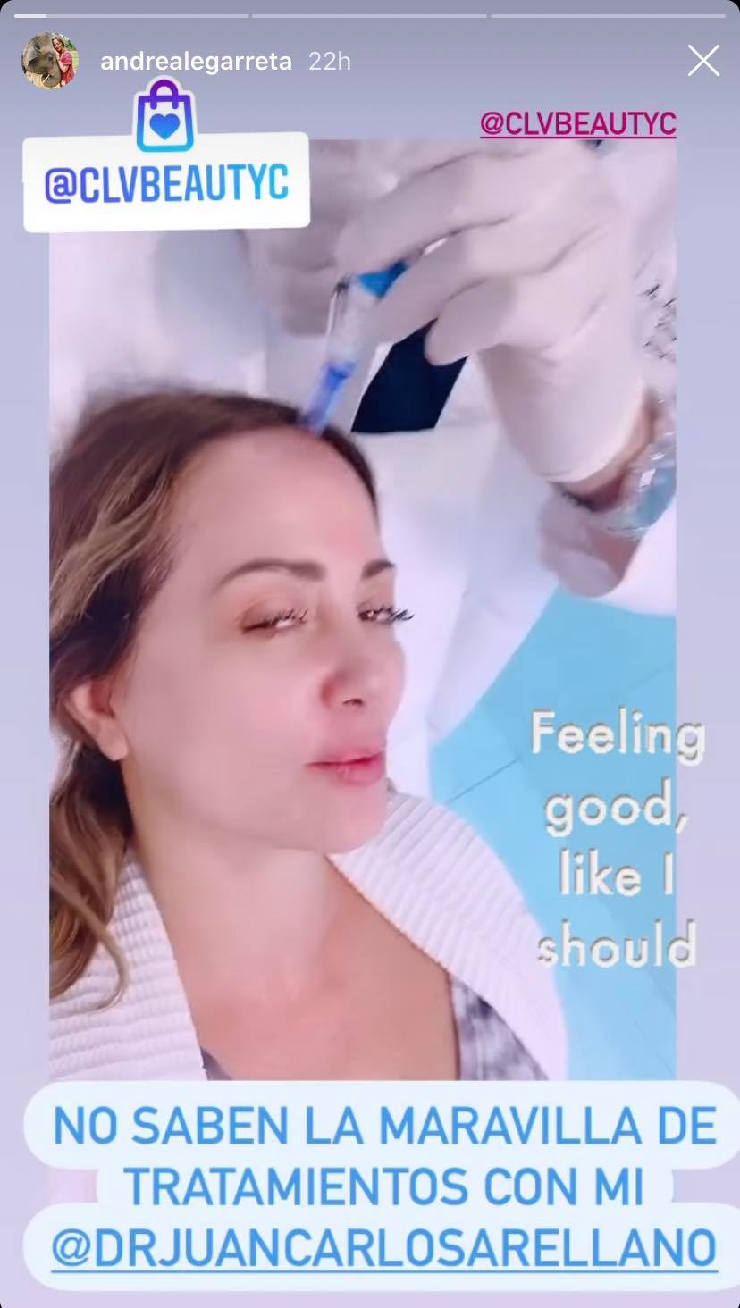 Andrea Legarreta muestra cómo quedó su piel después de tener Covid-19