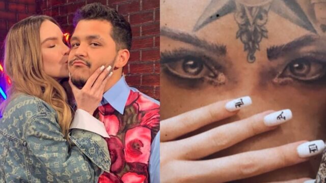 Christian Nodal se hace tatuaje del nombre y ojos de Belinda