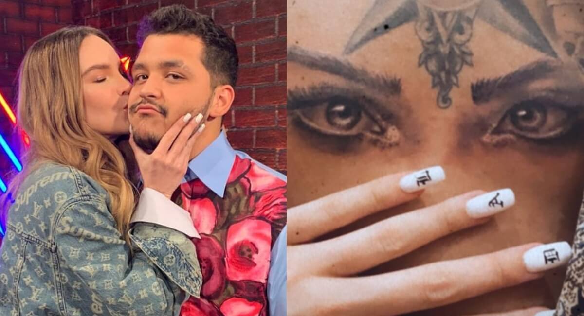 Christian Nodal se hace tatuaje del nombre y ojos de Belinda