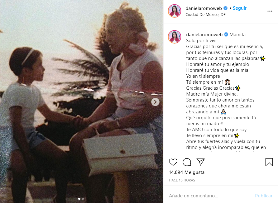 Daniela Romo se despide de su mamá con emotivo mensaje tras su muerte
