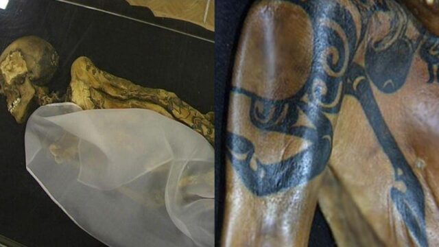 Encuentran momia de hace 2,500 años con tatuajes y una bolsa de marihuana