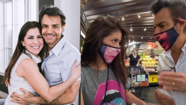Captan a Eugenio Derbez y Alessandra Rosaldo peleando en el supermercado