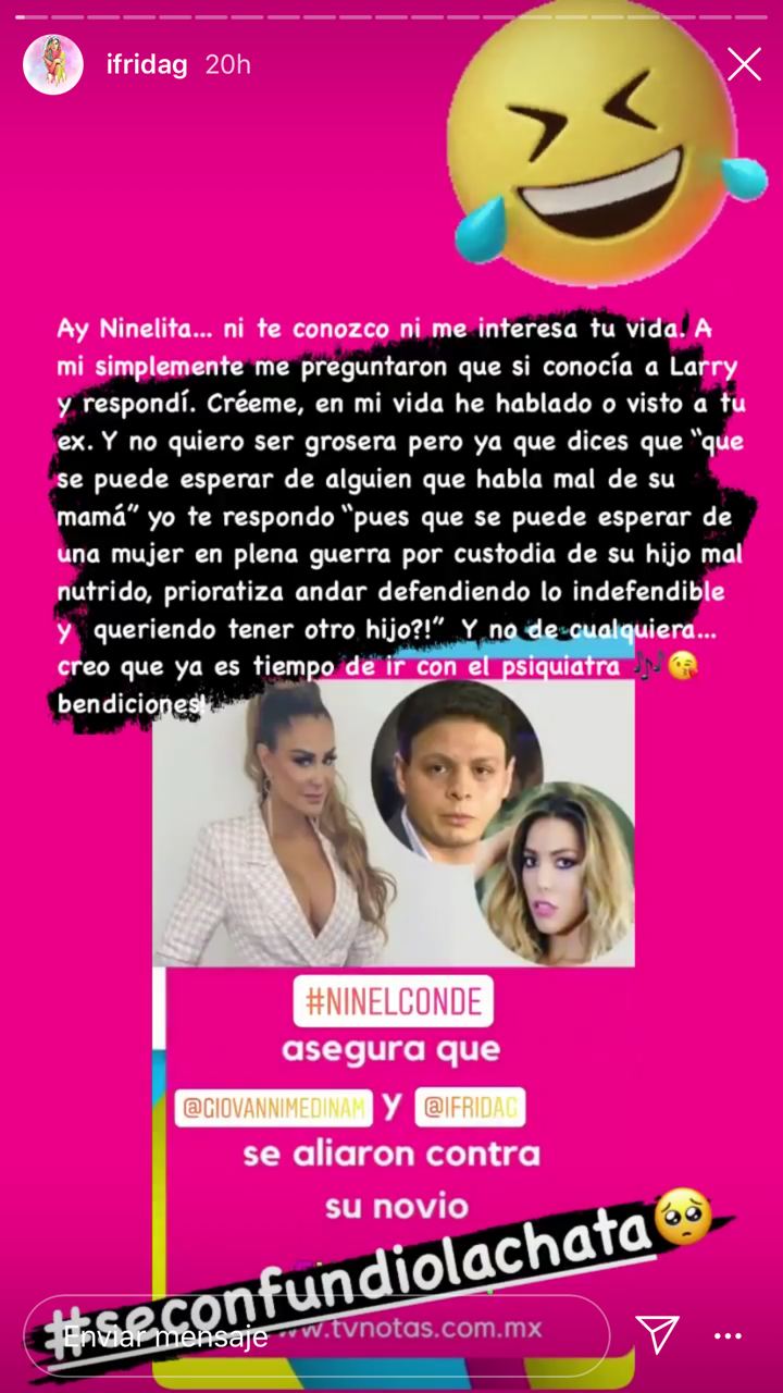 Frida Sofía arremete contra Ninel Conde y le advierte que no se meta con ella