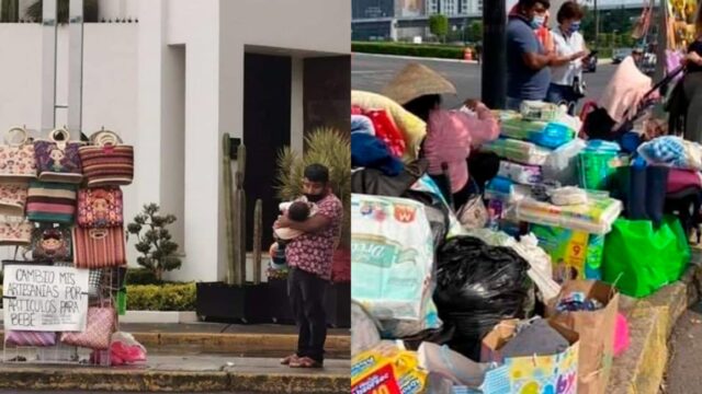 Hombre cambia artesanías por comida para su bebé y se llena de ayuda