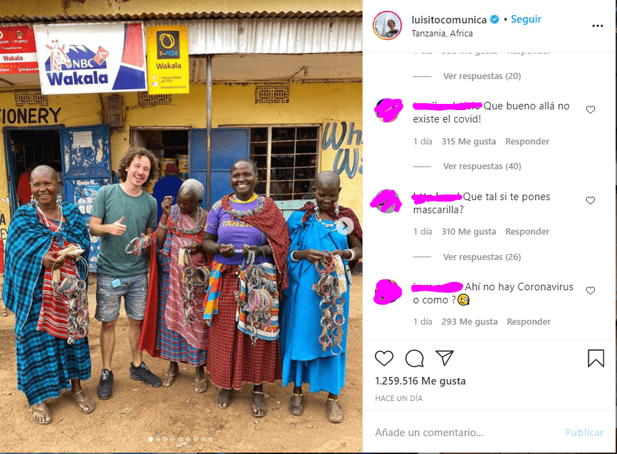 Luisito Comunica fuma marihuana con tribu africana
