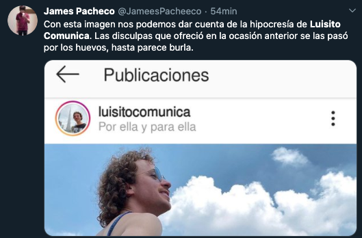 Destrozan a Luisito Comunica por publicar foto con su novia y el mezcal 