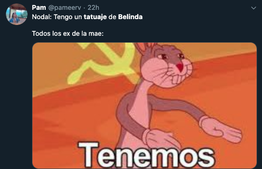 Memes de Belinda y Nodal por los tatuajes que se hicieron en pareja