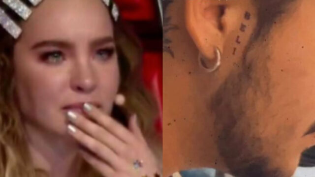 Desaparece el tatuaje que hizo Nodal en la oreja con el nombre de Beli