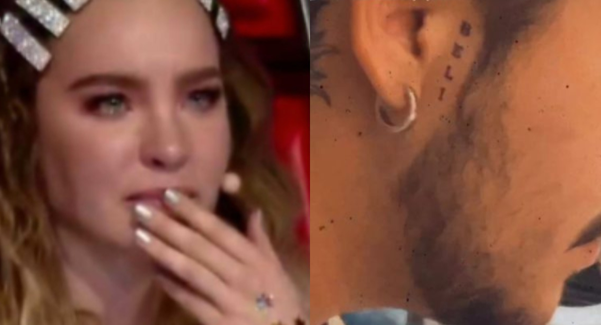 Desaparece el tatuaje que hizo Nodal en la oreja con el nombre de Beli