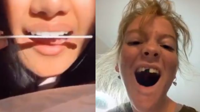 Personas se liman los dientes para emparejarlos por el nuevo reto de Tik Tok