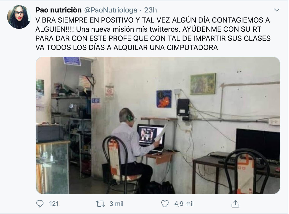 Profesor va a café internet todos los días y se hace viral