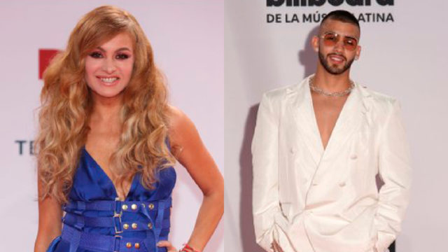 Paulina Rubio y Manuel Turizo en los premios latin billboard