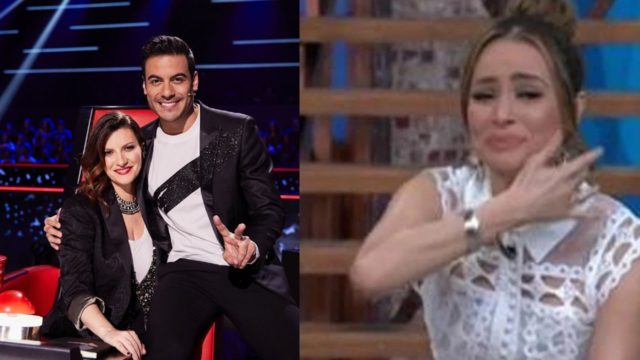 Cynthia Rodríguez llorando por Carlos Rivera y Laura Pausini
