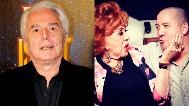 Enrique Guzmán y su hijo con Silvia Pinal