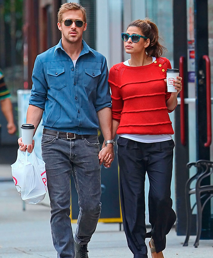 Eva Mendes y su esposo Ryan Gosling
