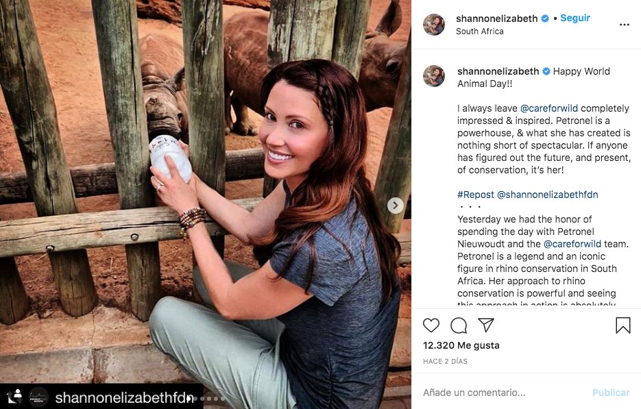 Shannon Elizabeth en instagram