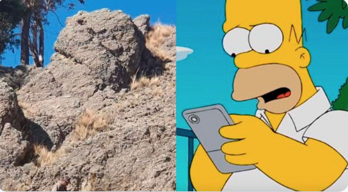 Piedra de Homero Simpson en Bolivia