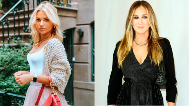 Irina Baeva con Sarah Jessica Parker en Nueva York