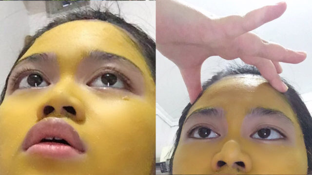 Joven se pone mascarilla casera y pinta por error su cara de amarillo