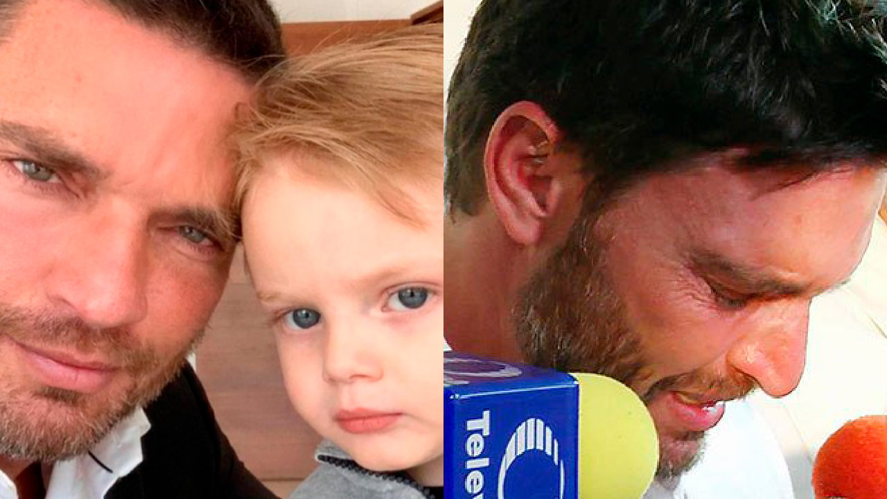 Julián Gil llorando por su hijo Matía