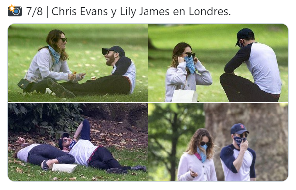 Lily James tuvo una cita con Capitán América