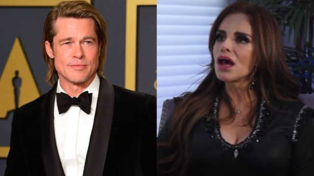 Lucía Méndez y Brad Pitt