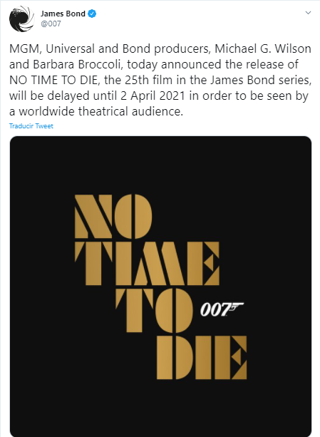No Time to Die se aplaza