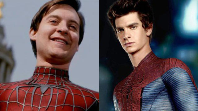 Tobey Maguire y Andrew Garfield en Spiderman