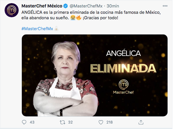 Primera eliminada MasterChef México 2020