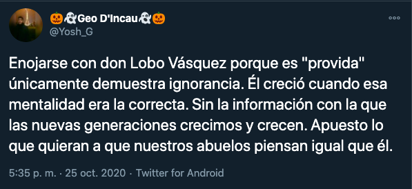 Critican a "El Lobo Vásquez" por salir en promoción provida