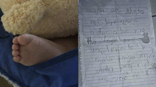 Abuelito abandona a bebé en una caja de pizza porque no puede mantenerla