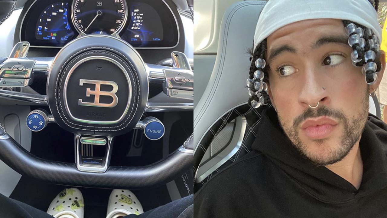 Bad Bunny presume en redes sociales su lujoso auto nuevo