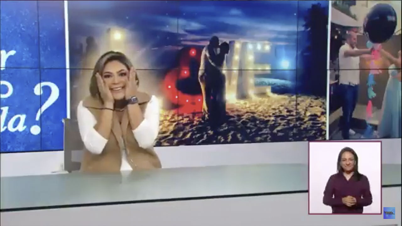 Le piden matromonio a conductora de Canal Once en plena transmisiÃ³n