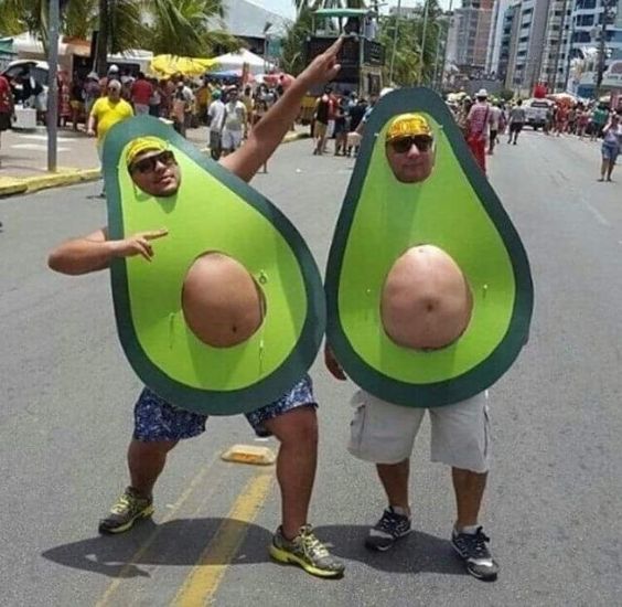 Disfraz pareja aguacates