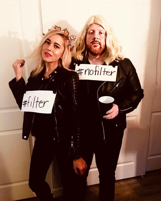 Disfraz pareja filtro de Instagram