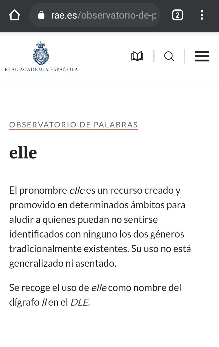 RAE incluye "Elle" en su observatorio de palabras