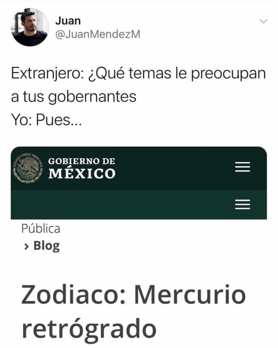 Página del gobierno federal publica los horóscopos