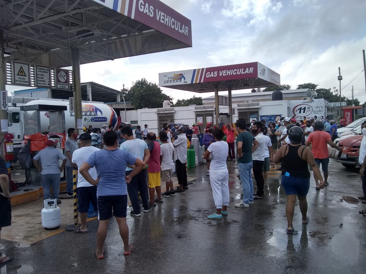 Trasladan delfines a alberca por huracán Delta en Quintana Roo gasolineras hacen fila