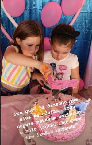 Las niñas del video viral del pastel