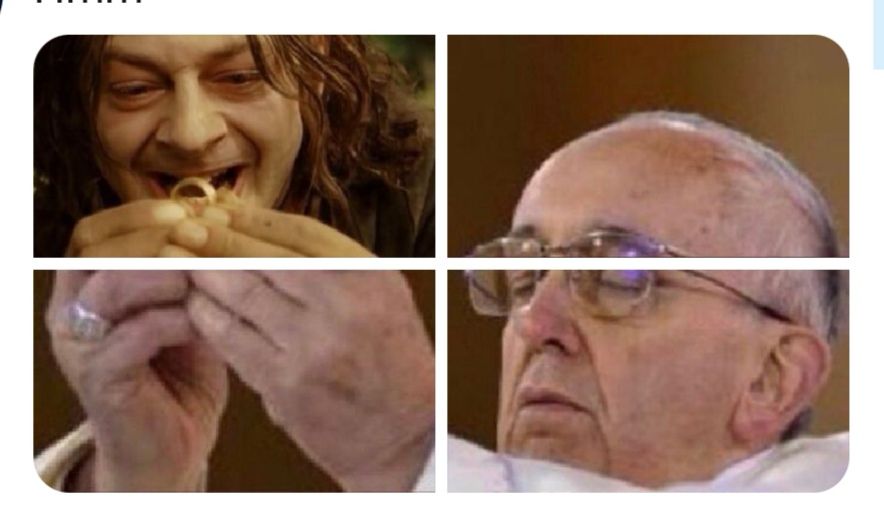 Meme Papa Francisco señor de los anillos