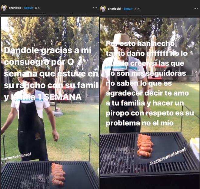 Sharis Cid, Arturo Peniche y su esposa pasan el fin de semana juntos en familia