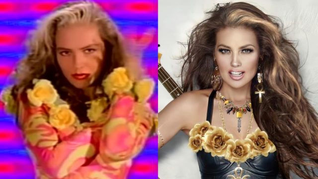 Thalía celebra 30 años como solista y recrea el look de un pacto entre los dos